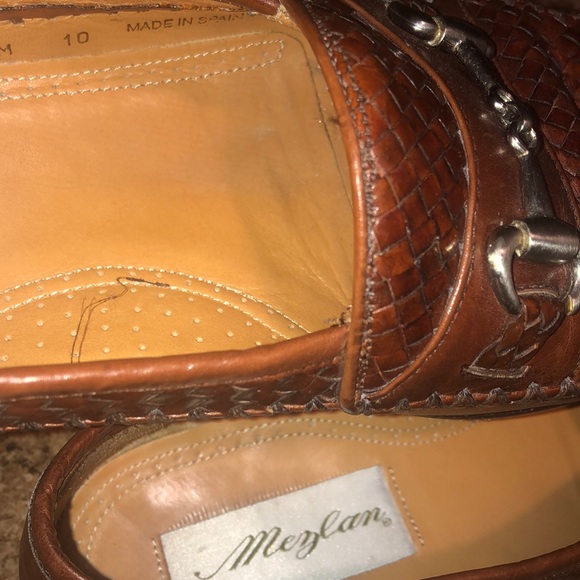 Mezlan Men’s Leather Woven Bit Loafer Size 10 - Picture 8 of 8